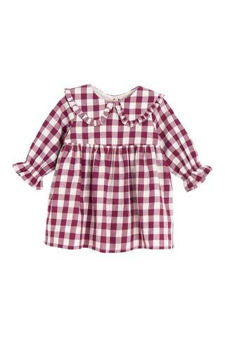 Robe et collant - Bordeaux et rose clair