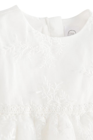 Robe en tulle brodé - Blanc
