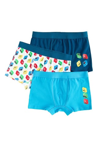 3 boxers Minecraft - Bleu