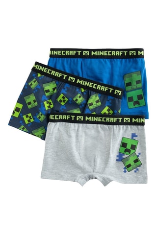 3 boxers Minecraft - Bleu