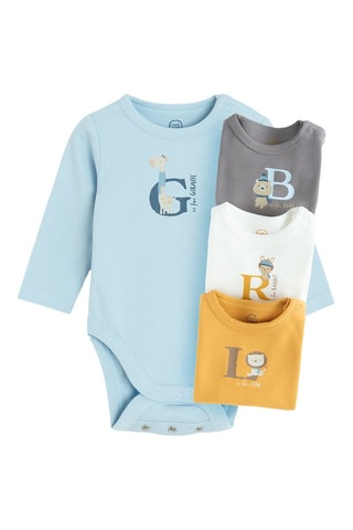 4 bodys - Bleu clair et gris