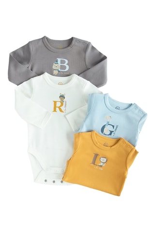 4 bodys - Bleu clair et gris