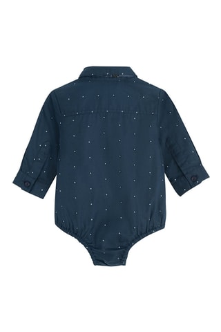 Body-chemise et cravate - Bleu marine