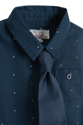Body-chemise et cravate - Bleu marine