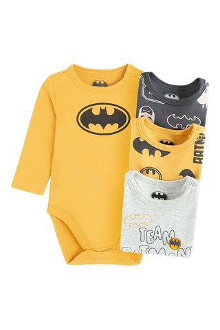 5 bodys Batman La Ligue des Justiciers DC Comics - Jaune et gris