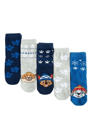 5 paires de chaussettes Pat’ Patrouille - Gris clair chiné et bleu marine