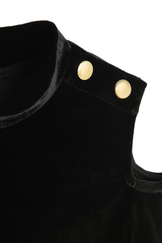 T-shirt en velours - Noir