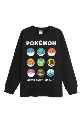 T-shirt Pikachu Pokémon - Noir