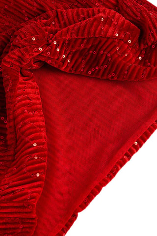 T-shirt en velours - Rouge