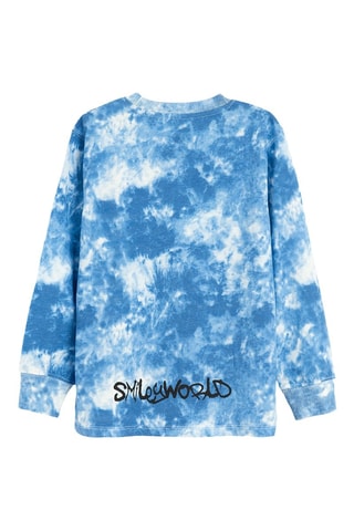 2 sweats Smiley - Jaune et bleu pétrole