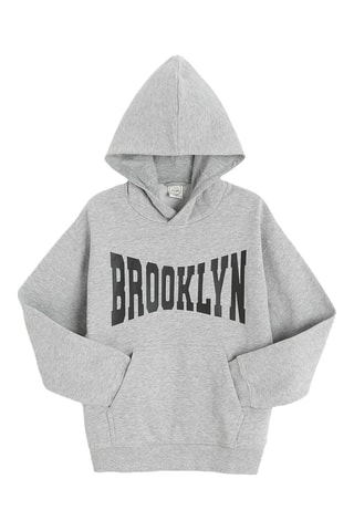Sweat à capuche - Gris chiné