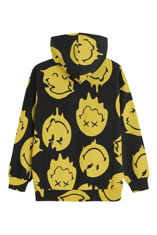 Sweat à capuche Smiley - Noir