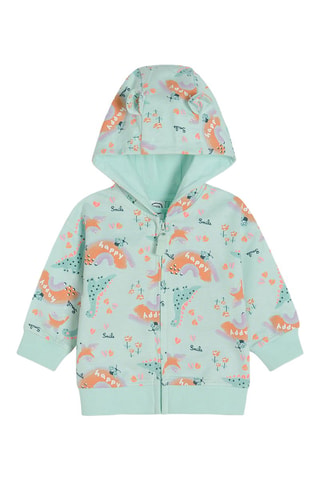 Sweater met capuchon - Zeegroen
