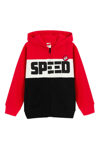 Sweater met Capuchon - Rood en Zwart