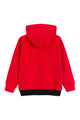 Sweater met Capuchon - Rood en Zwart