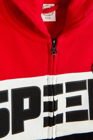Sweater met Capuchon - Rood en Zwart