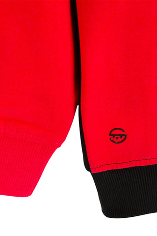 Sweater met Capuchon - Rood en Zwart