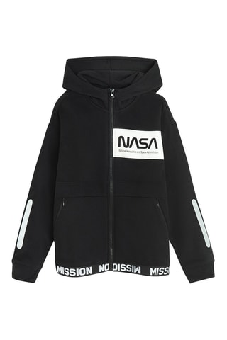 Sweater met capuchon NASA - Zwart
