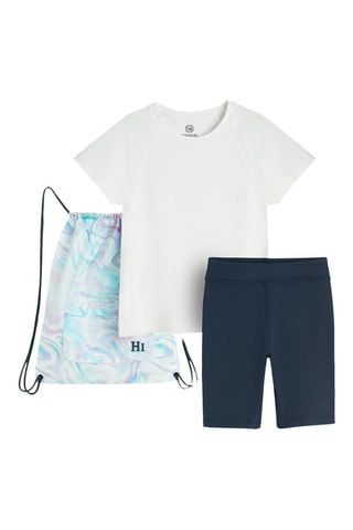 Ensemble 3 pièces - Blanc et bleu marine