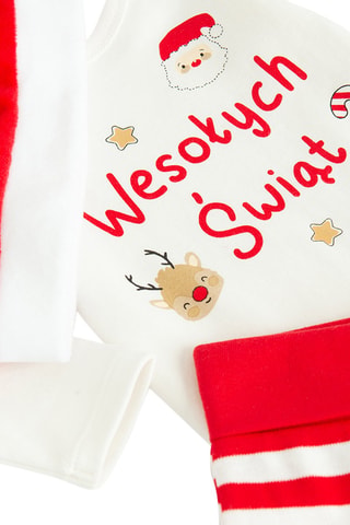 3-delige Set - Wit en Rood