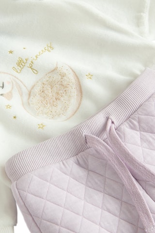 Sweat et jogging - Ecru et violet