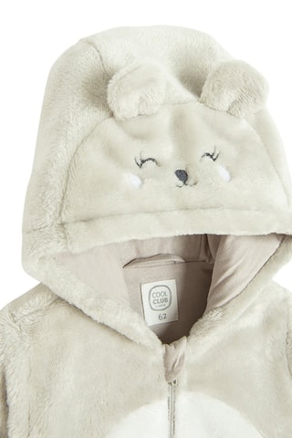 Grenouillère à capuche - Gris clair