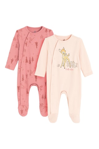 2 grenouillères Bambi Disney - Rose