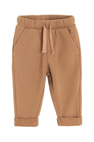 Body trompe-l’œil et pantalon - Ecru et marron clair