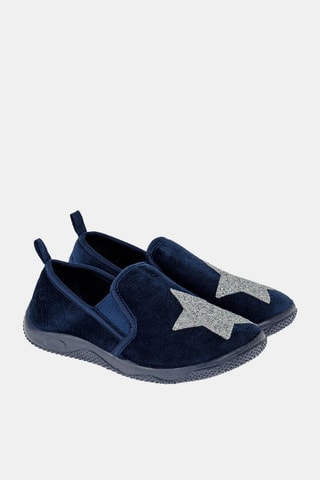 Slip-on en velours - Bleu marine