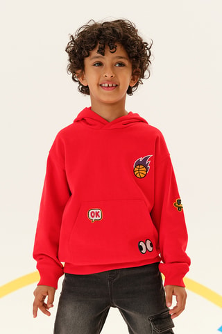 Sweat à capuche - Rouge