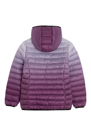 Doudoune à capuche dip and dye - Violet