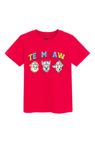 3 t-shirt Paw Patrol - Rosso e giallo
