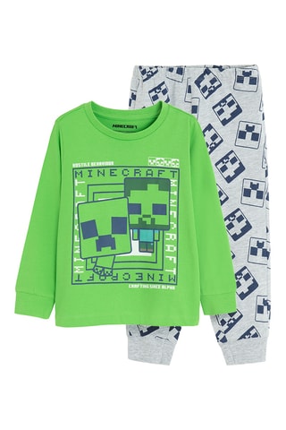 Pyjama Minecraft - Vert clair et gris