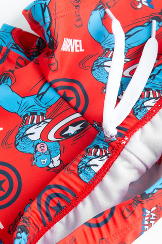 Short de bain Captain America Avengers Marvel - Rouge
