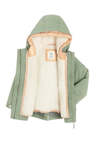Parka à capuche 2-en-1 - Vert menthe et orange