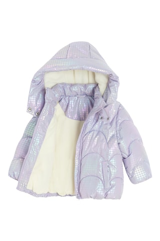 Doudoune à capuche - Mauve