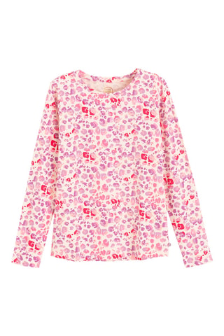 T-shirt - Beige en Paars