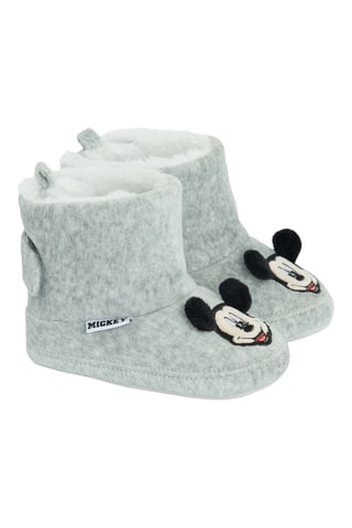 Chaussons fourrés Mickey Disney - Gris chiné