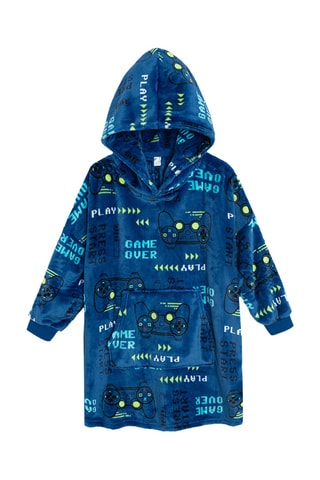 Poncho à capuche de pyjama - Bleu marine