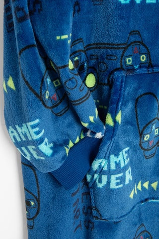 Poncho à capuche de pyjama - Bleu marine
