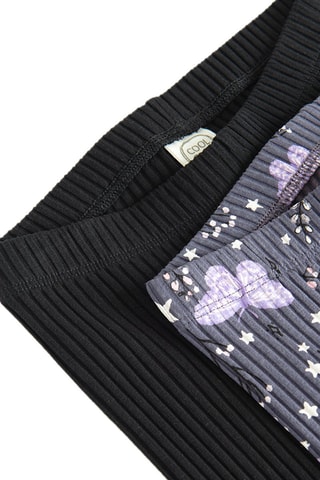 2 leggings - Noir et gris clair