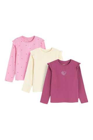 3 t-shirts - Rose et écru
