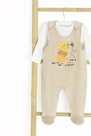 Body et grenouillère Winnie l'Ourson Disney - Blanc et beige