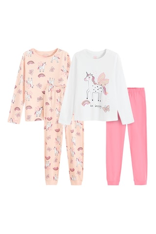 2 pyjamas - Blanc et rose