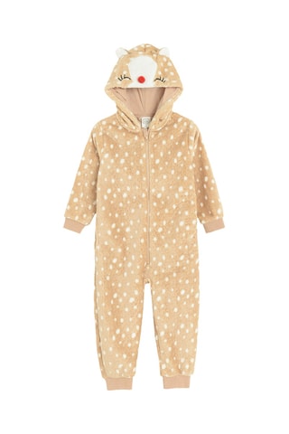 Pyjama met Capuchon en Oren - Beige
