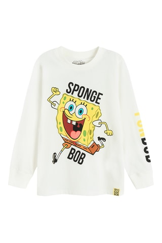 2 T-shirts SpongeBob - Geel en Wit