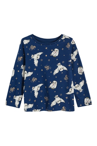 2 pyjamas Hedwige Harry Potter - Bleu marine et blanc