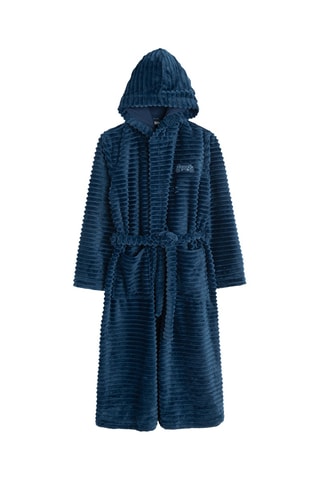 Peignoir à capuche - Bleu pétrole