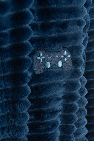 Peignoir à capuche - Bleu pétrole