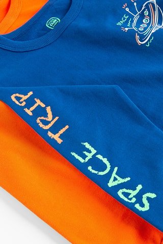 2 Sweaters - Blauw en Oranje